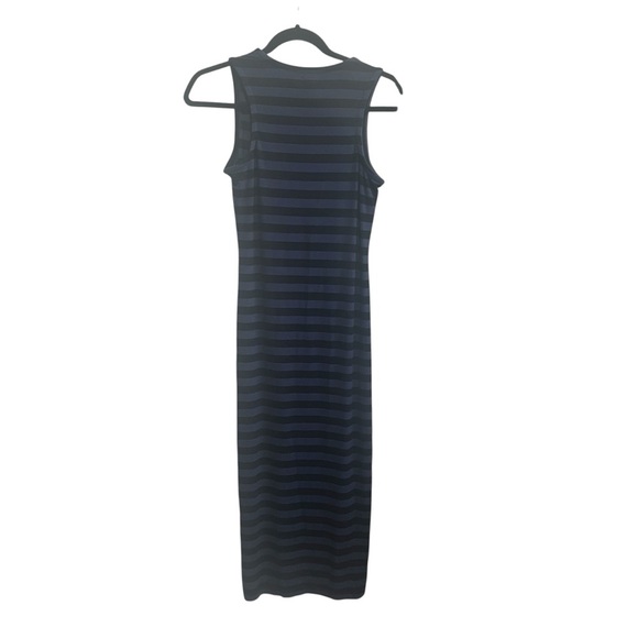 L’agence Nura Racerback Midi Dress in Black Indigo  Stripe, New with Tags - Picture 3 of 6